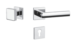 Kľučky na hranatých rozetách Strieborný APRILE