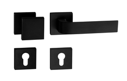 Kľučky na hranatých rozetách Čierny Tupai