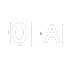 Číslice so skrutkami Strieborný SMEDBO