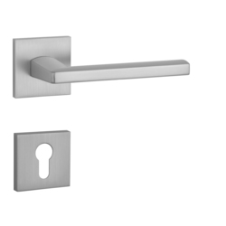 Kľučky na hranatých rozetách Strieborný APRILE