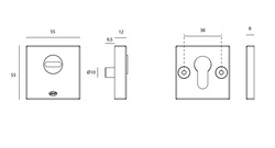 Bezpečnostné a spevnené rozety Strieborný JNF