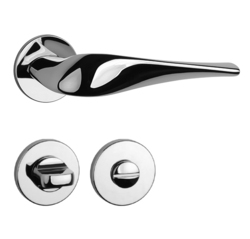 Kľučky na okrúhlych rozetách Strieborný APRILE