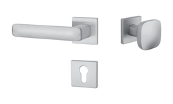 Kľučky na hranatých rozetách Strieborný APRILE