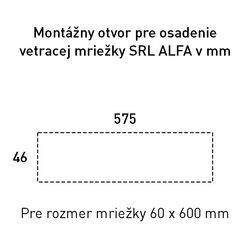 Mriežky šírka 60 mm Strieborný SRL