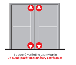 Povrchové panikové kovanie Strieborný DORMAKABA