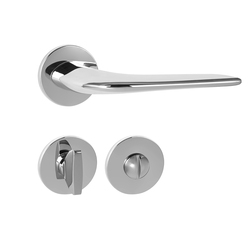 Kľučky na okrúhlych rozetách Strieborný Tupai