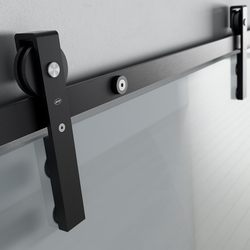 Sety - kolajnice a vozíky na posuvné sklenené dvere Čierny JNF