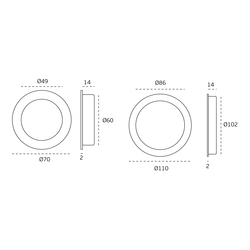 Madlá okrúhle vyosené Čierny JNF