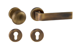 Kľučky na okrúhlych rozetách Bronzový Tupai