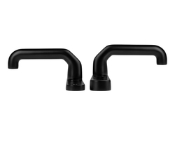 Kľučky na bezpečnostných oválnych štítoch bez prekrytia vložky Čierny MPK