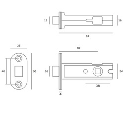 QR - JNF - ZÁMOK NA KABÍNKU Strieborný JNF