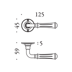 Kľučky na okrúhlych rozetách Zlatý COLOMBO