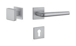 Kľučky na hranatých rozetách Strieborný APRILE