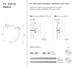 Madlá okrúhle vyosené Biely FT