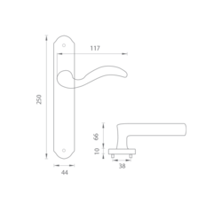 Kľučky na rustikálnych štítoch Sivý FROSIO BORTOLO