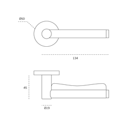 Kľučky na okrúhlych rozetách Kombinovaný JNF