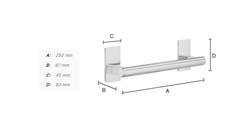 Madlá do kúpeľne Strieborný SMEDBO
