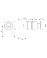 Magnetické dverné zarážky Strieborný JNF