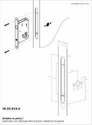 Zámky na posuvné dvere Strieborný JNF