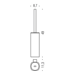 WC kefy s nádobou Čierny COLOMBO