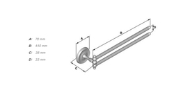 Držiaky na uterák Strieborný SMEDBO