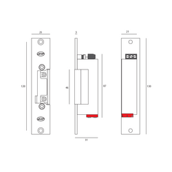 QR - JNF - ZÁMOK ELEKTRICKÝ IN.20.651 Strieborný JNF
