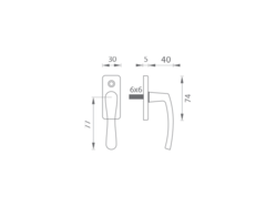 Pololivy na drevené okná Hnedý KE