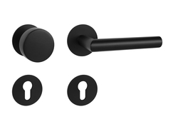 Kľučky na okrúhlych rozetách Čierny MPK