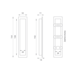 Mušle a madielka na posuvné drevené dvere Sivý PR