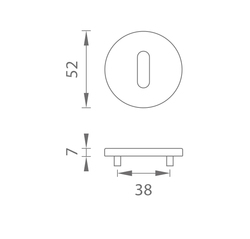 Okrúhle rozety Strieborný APRILE