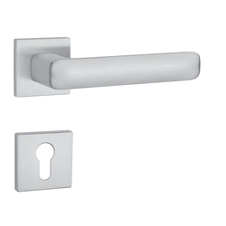 Kľučky na hranatých rozetách Strieborný APRILE