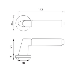 Kľučky na okrúhlych rozetách Zlatý LINEA CALI