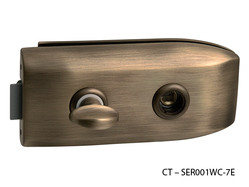 Zámky na sklenené dvere Bronzový CT