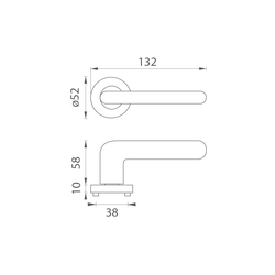 Kľučky na okrúhlych rozetách Sivý Cebi