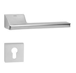 Kľučky na obdĺžnikových rozetách Strieborný Tupai