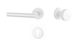 Kľučky na okrúhlych rozetách Biely APRILE