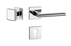 Kľučky na hranatých rozetách Strieborný APRILE