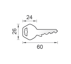 Kľúče PEXTRA Strieborný DORMAKABA