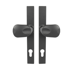 Kľučky na spevnených hranatých úzkych štítoch bez prekrytia vložky Sivý WA