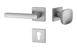 Kľučky na hranatých rozetách Strieborný APRILE