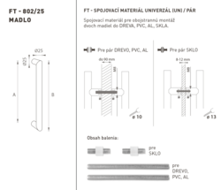 Madlá okrúhle priame Čierny FT