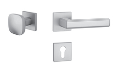 Kľučky na hranatých rozetách Strieborný APRILE