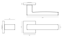 Kľučky na hranatých rozetách Čierny JNF