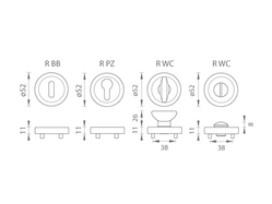 Okrúhle rozety Sivý Tupai