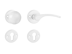 Kľučky na okrúhlych rozetách Biely KE