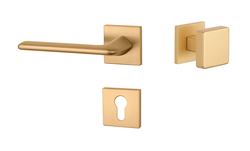 Kľučky na hranatých rozetách Zlatý APRILE