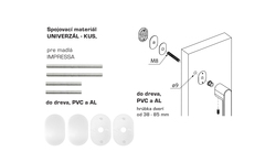 Spojovací materiál pre madlo MPK - IMPRESSA Spojovací materiál UNIVERZÁL pre MADLO ks BIM - biela matná (WHITE) | MP-KOVANIA.sk