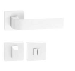 Kľučky na hranatých rozetách Biely Tupai