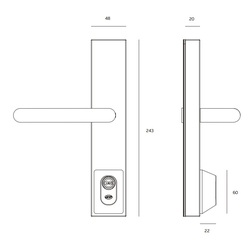 Povrchové panikové kovanie Strieborný JNF