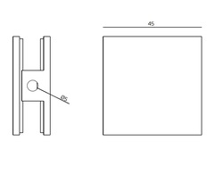 Kovania na posuvné sklenené dvere Strieborný JNF